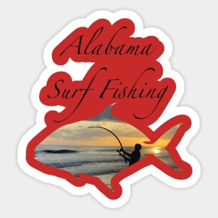 Alabama surf fishing Sticker